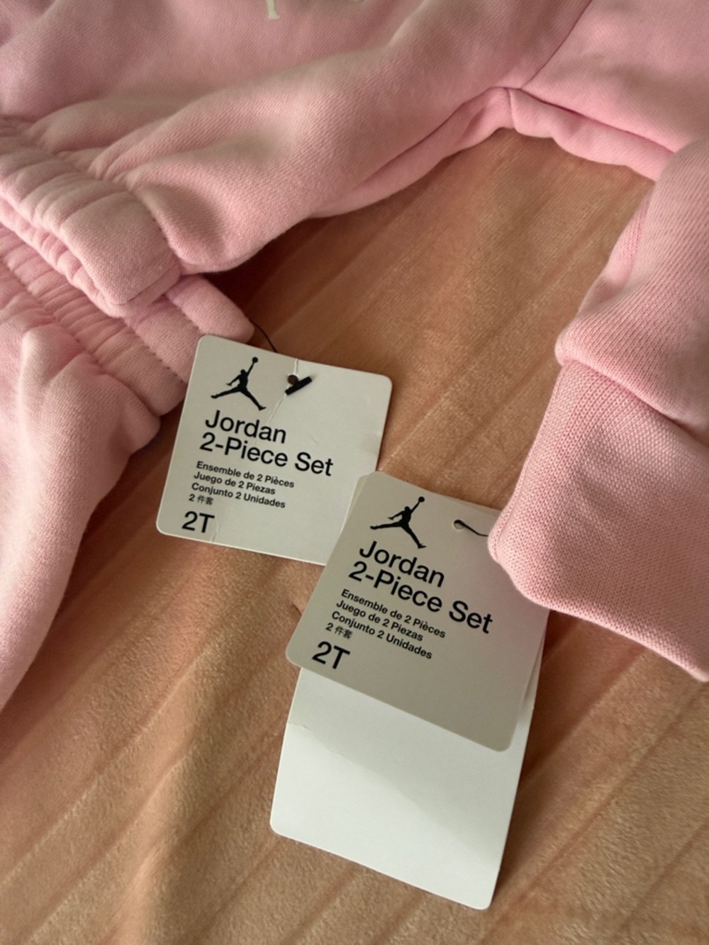 Jordan Jumpman Club Pink Bubble Fleece 2T Toddler Girl Sweatshirt & Joggers Set - Picture 4 of 12